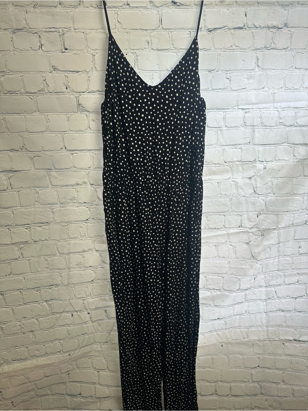 Black Polka Dot Spaghetti Strap jumpsuit